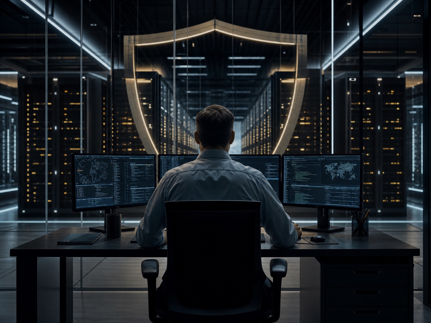 Специалист контролирует защищенную инфраструктуру платформы